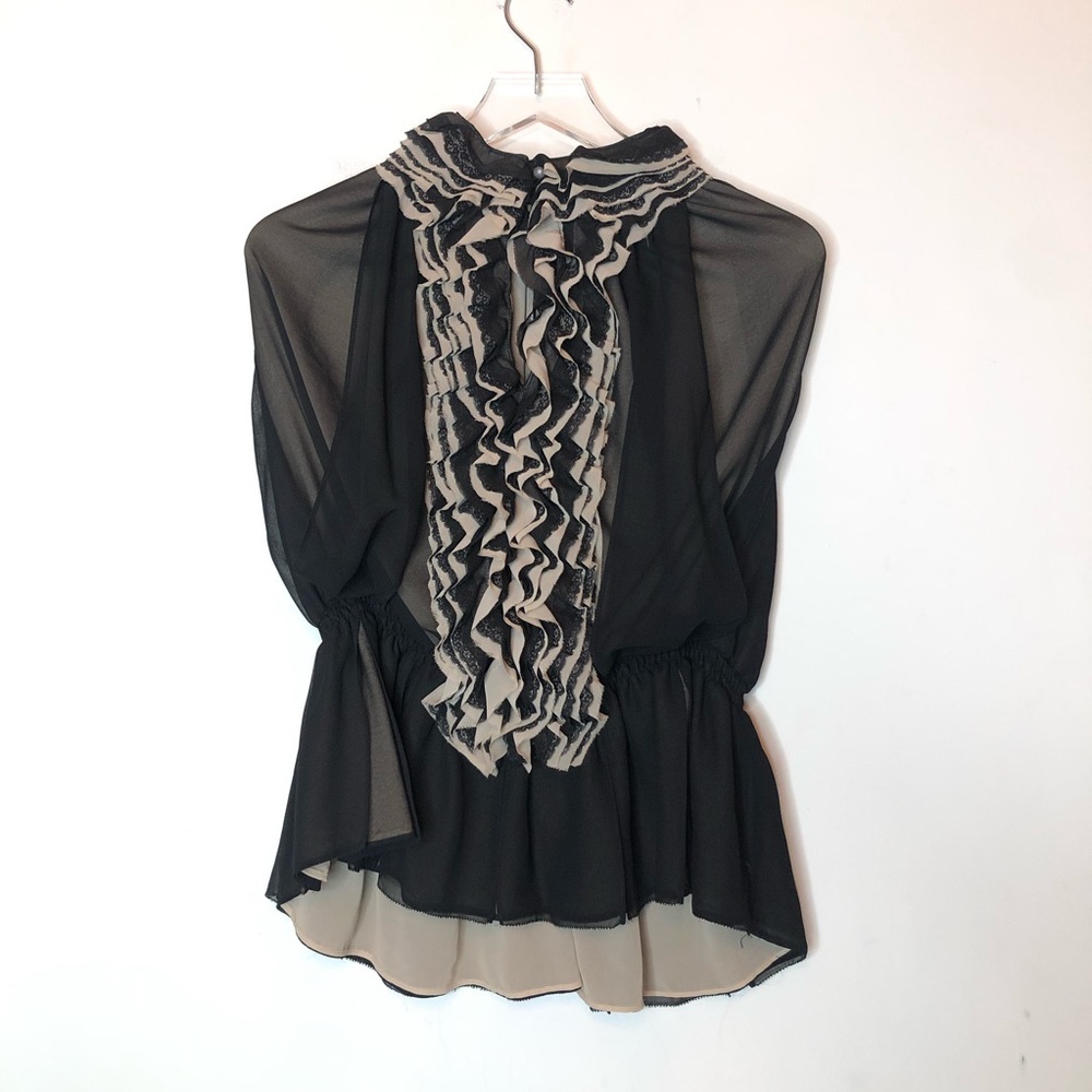 Robert Rodrigues Ruffle Top Size Large
